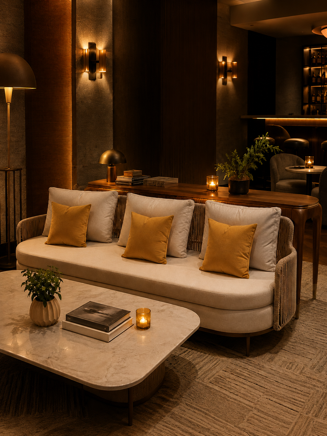 Ataeru lounge in crafted elegance