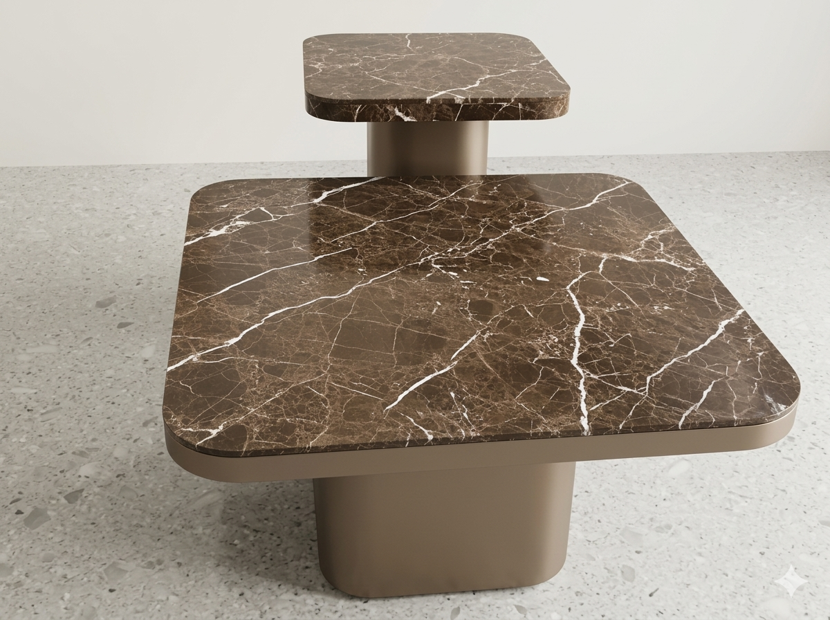 Cloud-Form Marble Plinth